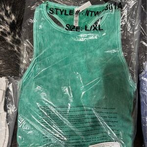 Zenana Outfitters Ribbed Tank Top in Seafoam Green